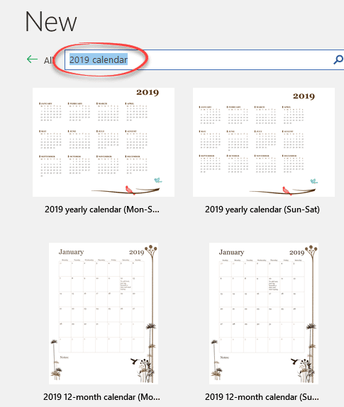 Easy 2024 calendars in Microsoft Word