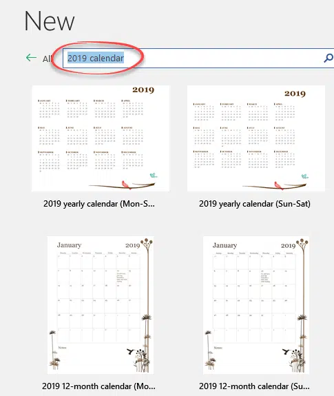 Easy 2024 calendars in Microsoft Word