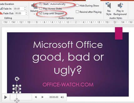 Audio tricks and traps in PowerPoint