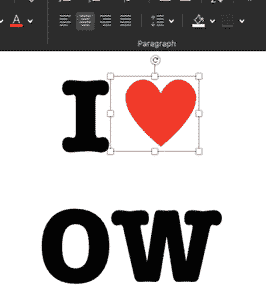 Make your own I ♥ Love…. Signs in Word