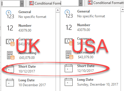 Date Formatting considerations in Excel & Office