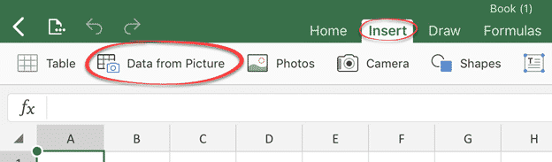 Excel image to worksheet comes to iPhone and iPad