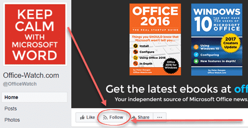 Facebook now has Office Watch