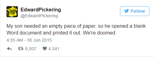 Get blank paper from Word