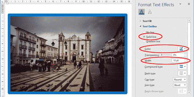 Multi-Line Picture Borders in Word or PowerPoint