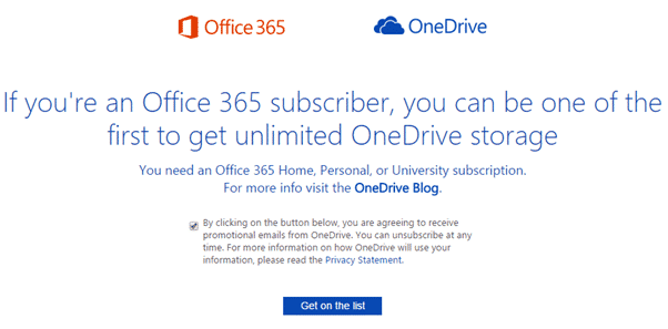 Office 365’s unlimited cloud