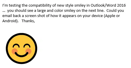 Office Emoji look different on other devices
