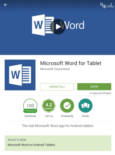 Word, Excel and PowerPoint for Android go public
