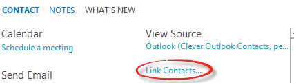 Outlook 2013 - why Link Contacts?