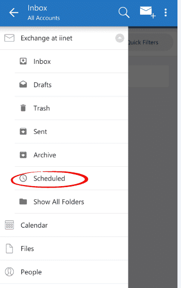 Outlook app for Apple and Android devices