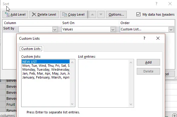 PivotTable Custom Sort Orders in Excel