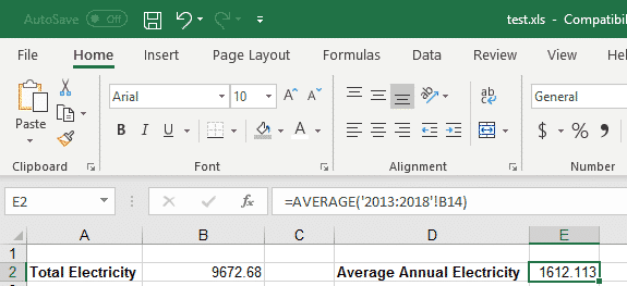 Using 3D Formulas to range across Excel worksheets