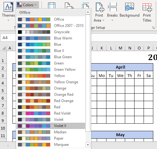 2019 calendars from excel office watch themes excel
