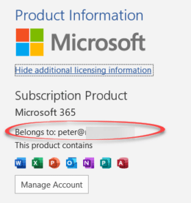 Microsoft 365 which email address am I using? - Office Watch
