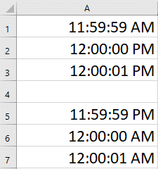 Showing 12 o'clock as 'noon' or 'midnight' in Excel - Office Watch