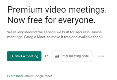 Getting started with Google Meet
