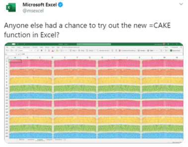 Excel eats Cake