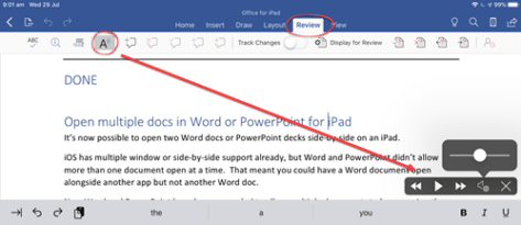 Read Aloud a doc in Word for iPhone or iPad - Office Watch