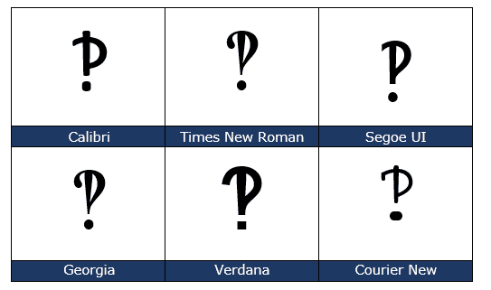 Two ⸘ Interrobang symbols ‽ in Word, Outlook, Excel and PowerPoint