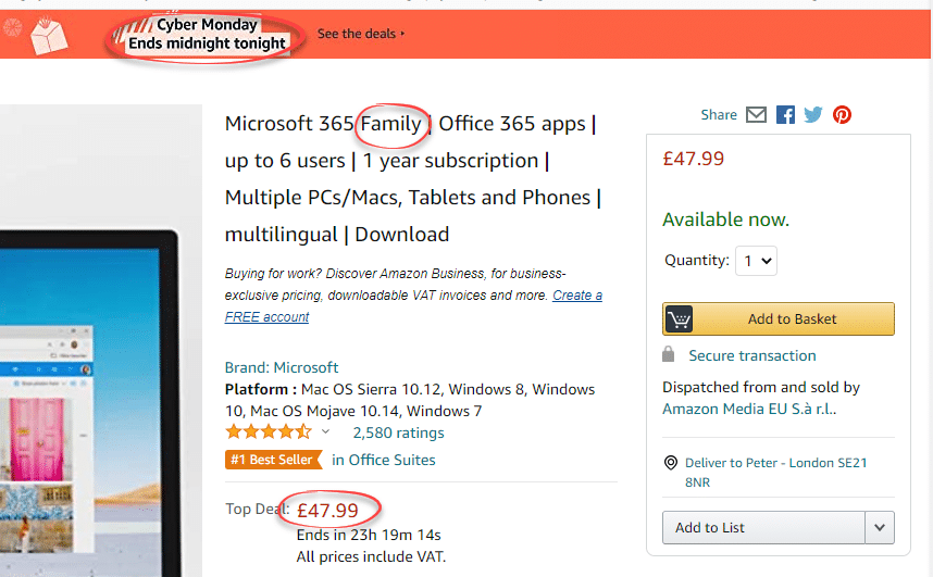 Save over £30 on UK deal for Microsoft 365 – but hurry!