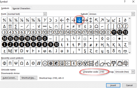 Down Arrow Symbol In Word Excel Powerpoint And Outlook Office Watch