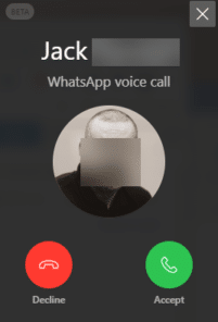 WhatsApp desktop now has voice and video calls