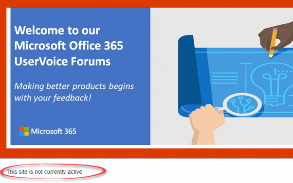 The case of the disappearing Office 365 UserVoice