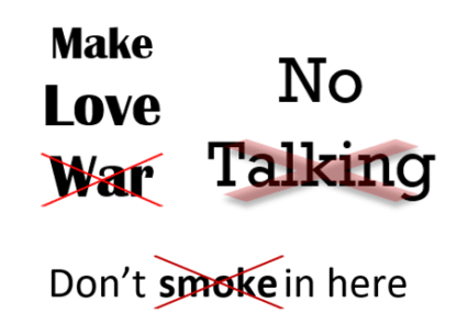 Three ways to overlay X on text in Word