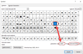 About Unicode, fonts and symbol codes - Office Watch