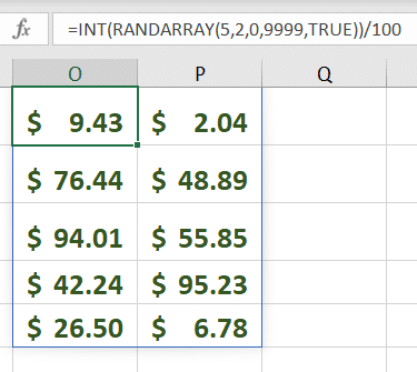 RandArray – Excel’s best way to get random numbers