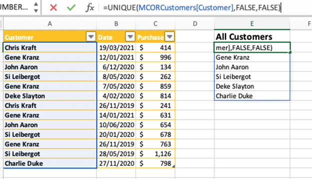 Unique() makes a once difficult task really easy in Excel - Office Watch