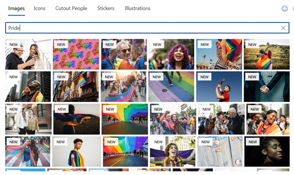 Pride and Mental Health extras in Office 365