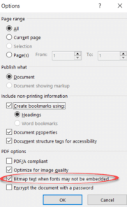 Sending a complete Word document – fonts and all