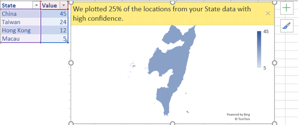 More strangeness with Excel Map Charts