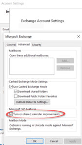 Useful shared calendar improvements in Outlook