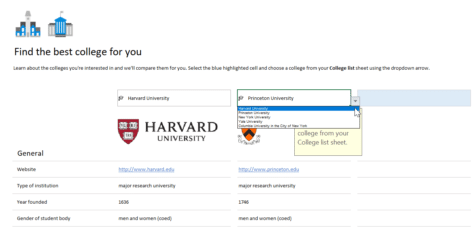 Free and Clever US College Decision Helper with Excel
