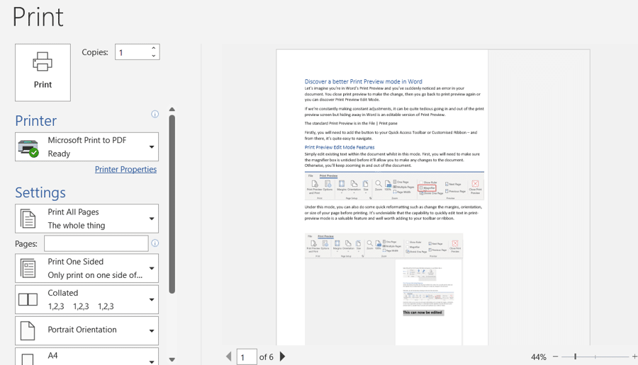 Discover A Better Print Preview Mode In Word Office Watch 7746