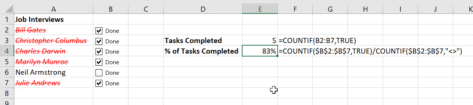 Clever ways to use Checkboxes in Excel