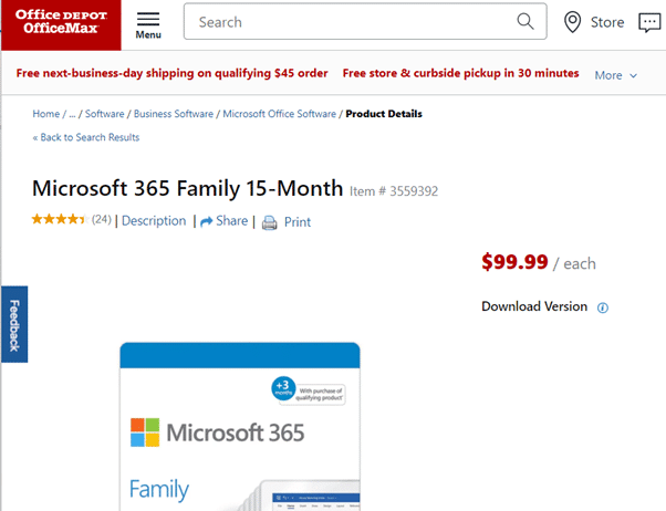 Microsoft 365 get 20% saving with an * asterix