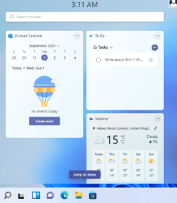 New Outlook and Microsoft 365 Widgets in Windows 11