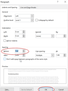 How to Force a Page Break through Styles Setting in Word