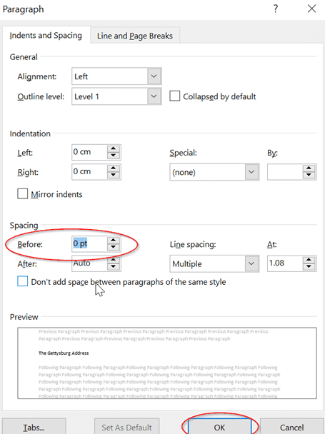 How to Force a Page Break through Styles Setting in Word