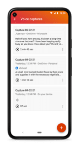 Voice Recording direct in Office for Android