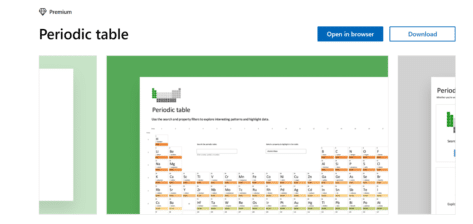 Check out the powerful Periodic Table template for Excel