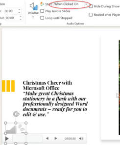 Play audio only when clicked on a PowerPoint slide