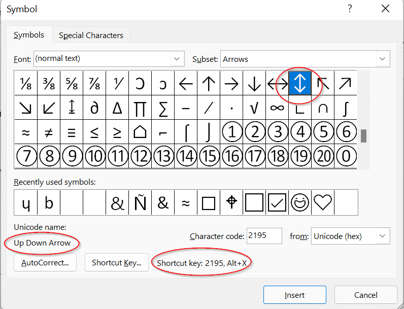 up-down-arrow-symbol-in-word-excel-powerpoint-and-outlook-office