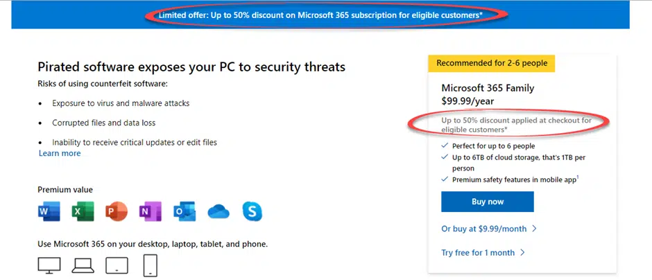 Microsoft Office users can go legal for less