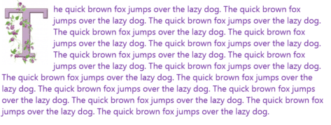 Extra Drop Cap trick using online pictures in Word