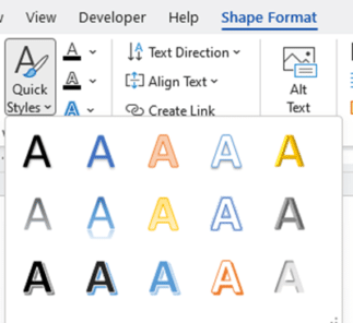 Where did WordArt go after Word 2007?