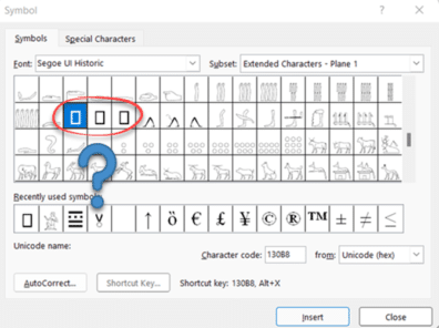 Why are three symbols censored by Microsoft Windows and Office?